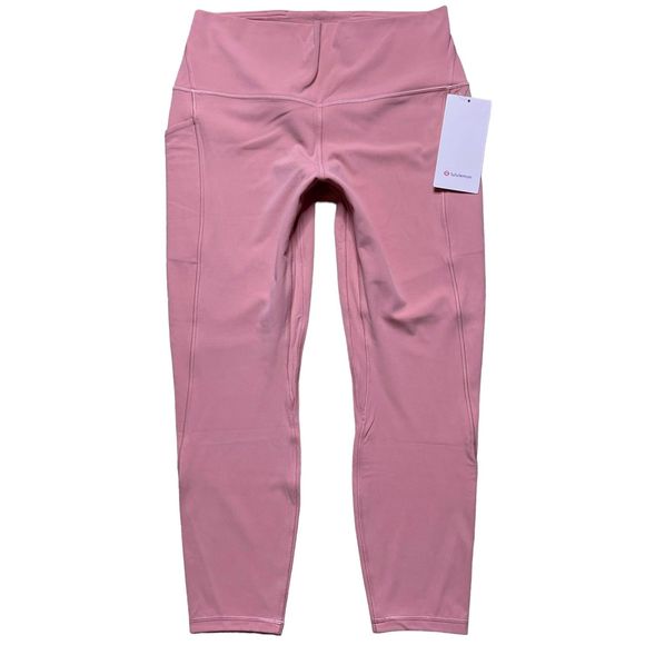 Lululemon NWT Align High Rise Pant With Side Pockets 25'' Pink Savannah Size 12 - Picture 4 of 11